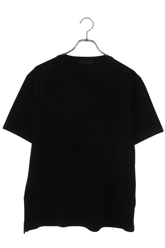 PRADA Triangle Logo Embroidered T-Shirt Black Size XL