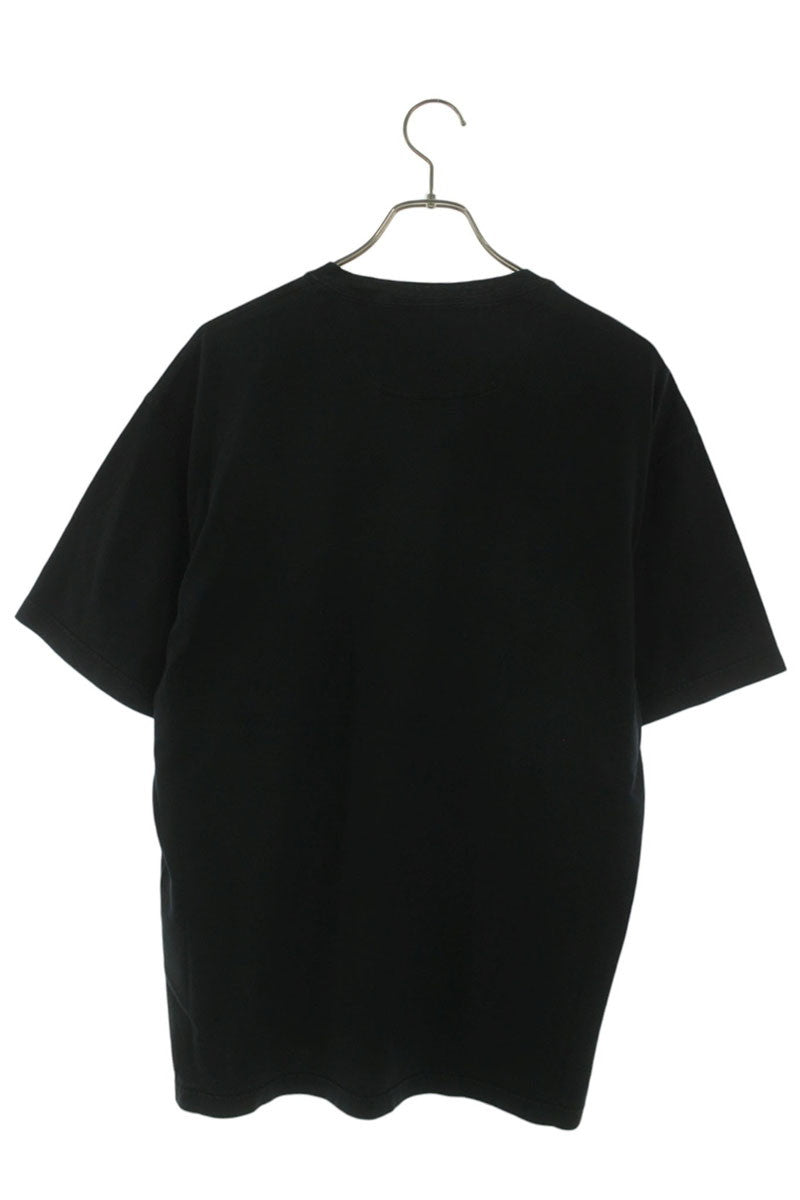 PRADA Black Cotton Triangle Logo Patch T-Shirt Size L