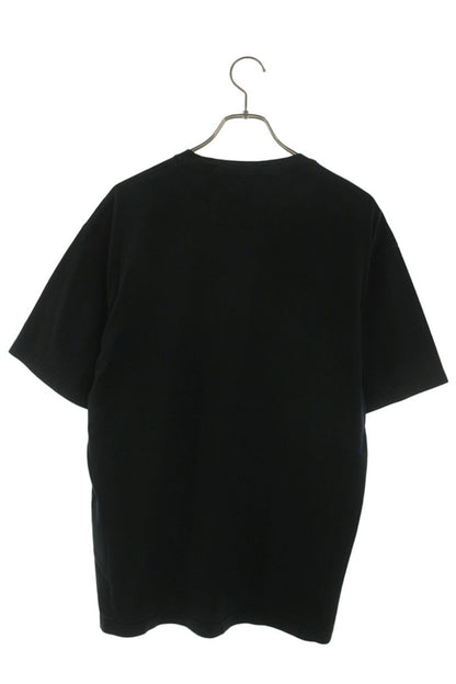 PRADA Black Cotton Triangle Logo Patch T-Shirt Size L