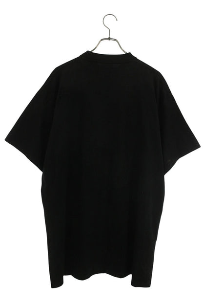 BALENCIAGA Distressed Patch T-Shirt Black Size S