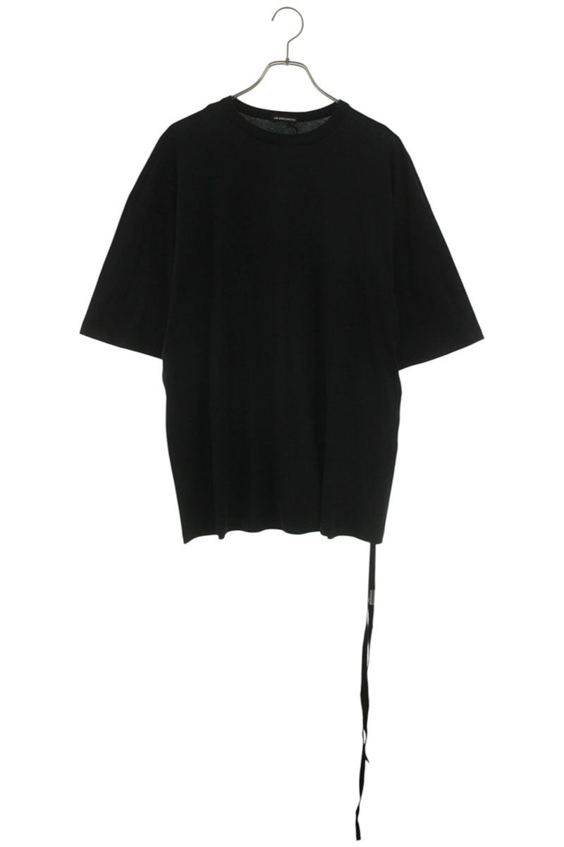 ANN DEMEULEMEESTER Black Cotton Back Print T-Shirt Size S