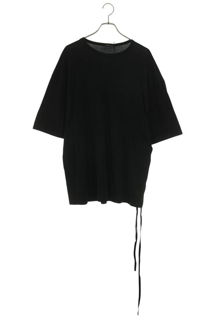 ANN DEMEULEMEESTER Black Cotton Back Print T-Shirt Size S