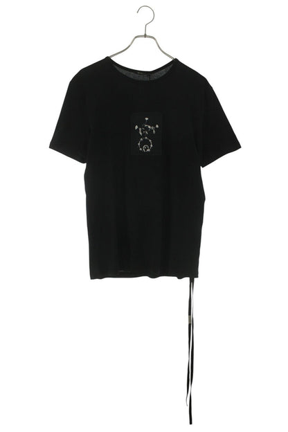 ANN DEMEULEMEESTER Black Front Patchwork Back Print Size S