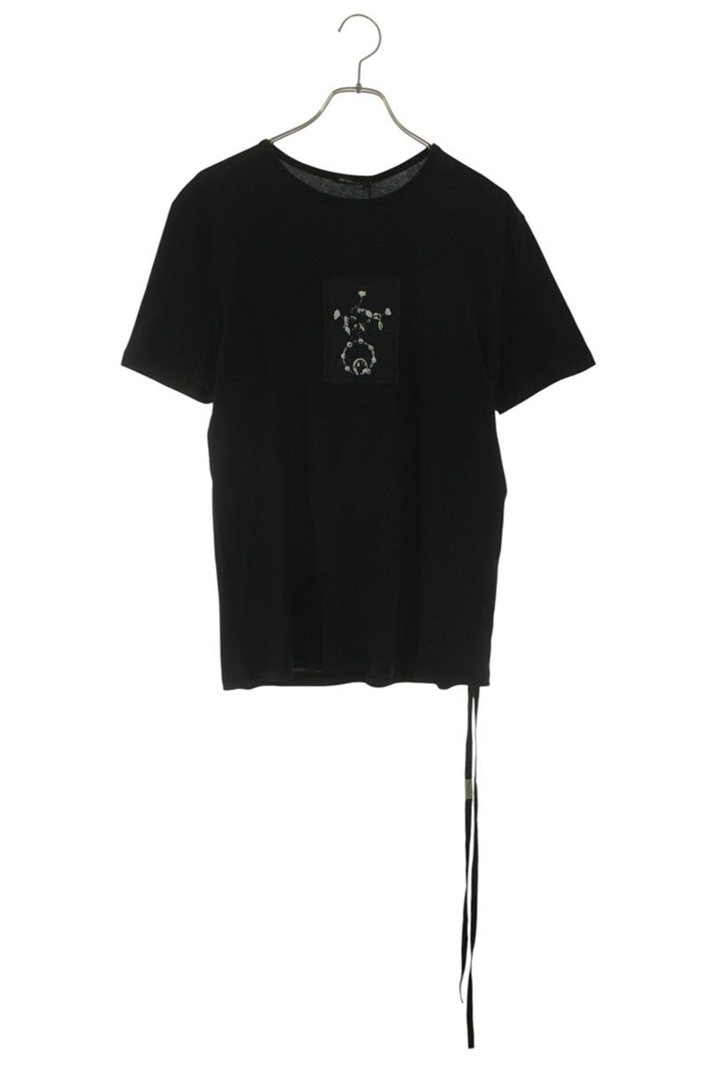ANN DEMEULEMEESTER Black Front Patchwork Back Print Size L