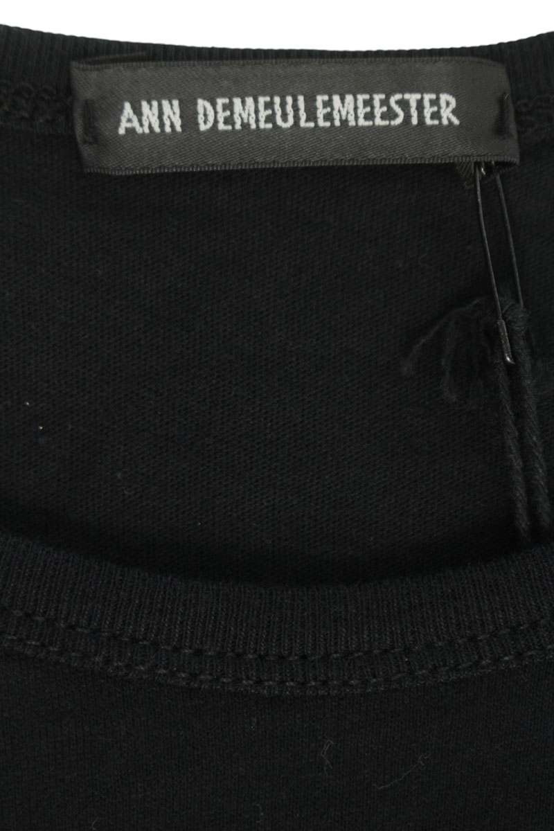 ANN DEMEULEMEESTER Black Front Patchwork Back Print Size L