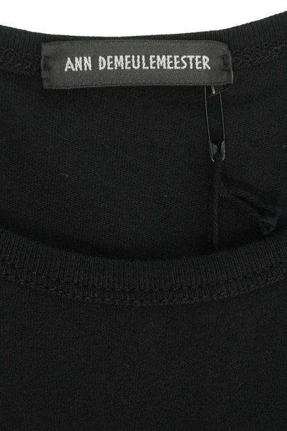 ANN DEMEULEMEESTER Black Front Patchwork Back Print Size XL