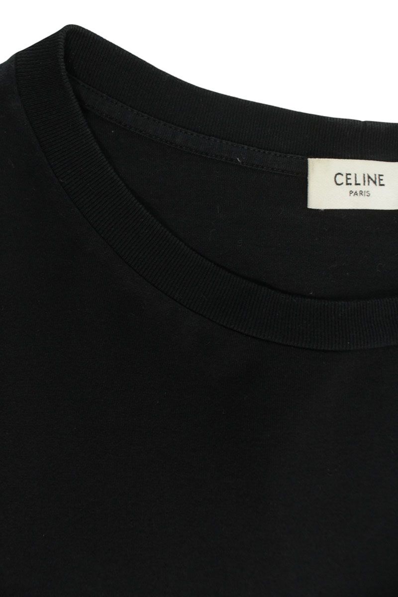 CELINE Black Cotton "I AM THE BOY" Print T-Shirt Size S
