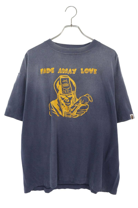 SAINT MICHAEL x A BATHING APE LV Print T-Shirt Blue Size L