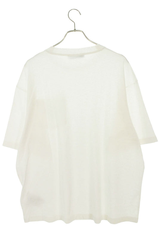 ACNE STUDIOS SS26 Logo Pocket T-Shirt White Cotton Size M