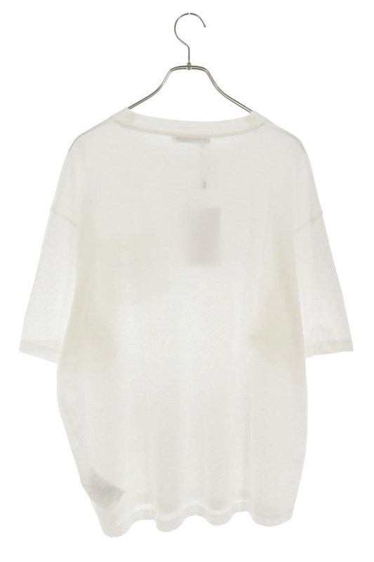 ACNE STUDIOS SS26 Logo Pocket T-Shirt White Cotton Size L