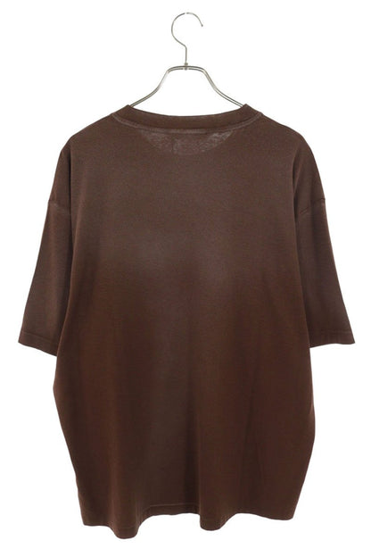 ACNE STUDIOS SS26 Logo Pocket T-Shirt Brown Cotton Size L