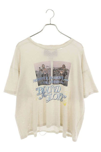 Paly Hollywood SS26 BOUND GLORY TEE Distressed White Size M