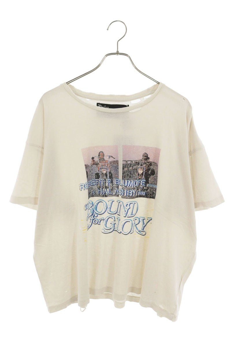 Paly Hollywood SS26 BOUND GLORY TEE Distressed White Size L