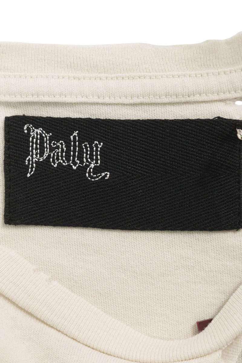 Paly Hollywood SS26 CORE LOGO TEE Distressed White Size M
