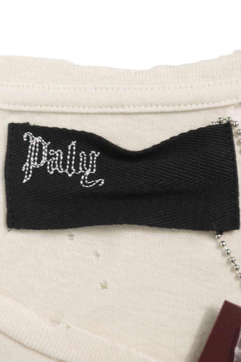 Paly Hollywood SS26 CORE LOGO TEE Distressed White Size L