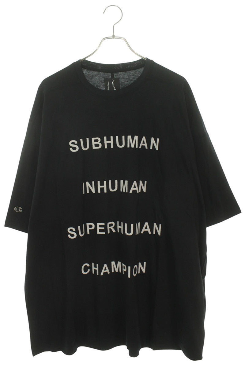 Rick Owens x Champion Front Embroidered Tommy Black Size S