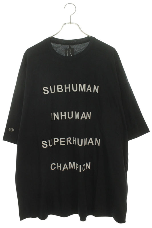 Rick Owens x Champion Front Embroidered Tommy Black Size S
