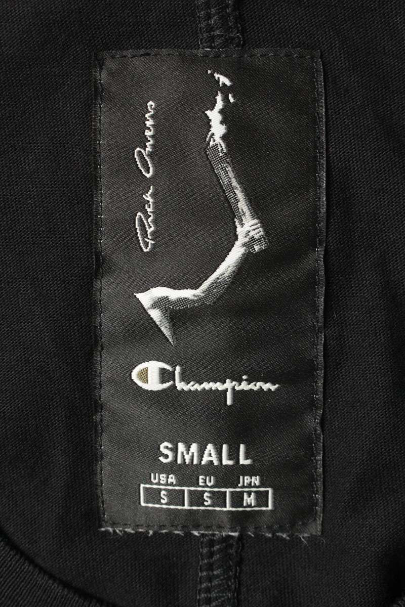 Rick Owens x Champion Front Embroidered Tommy Black Size S