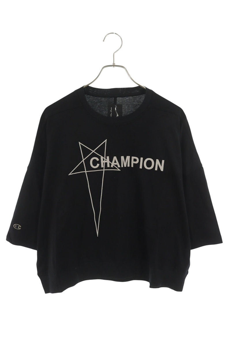 Rick Owens x Champion Front Embroidered Cropped Tee Size S