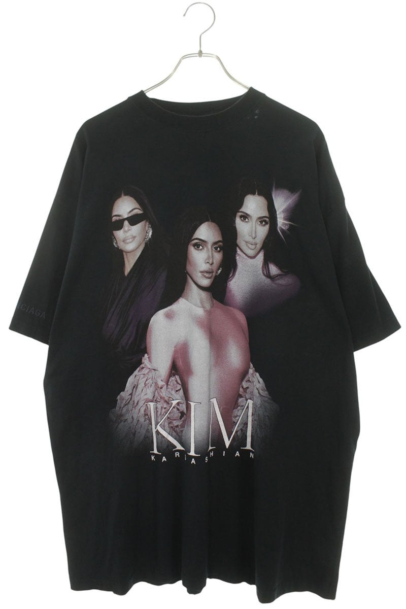 BALENCIAGA Kim K Oversized T-Shirt Black Size L