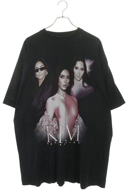 BALENCIAGA Kim K Oversized T-Shirt Black Size L