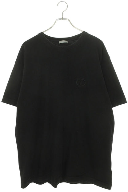 DIOR CD Icon Embroidered T-Shirt Black Cotton Size XXL