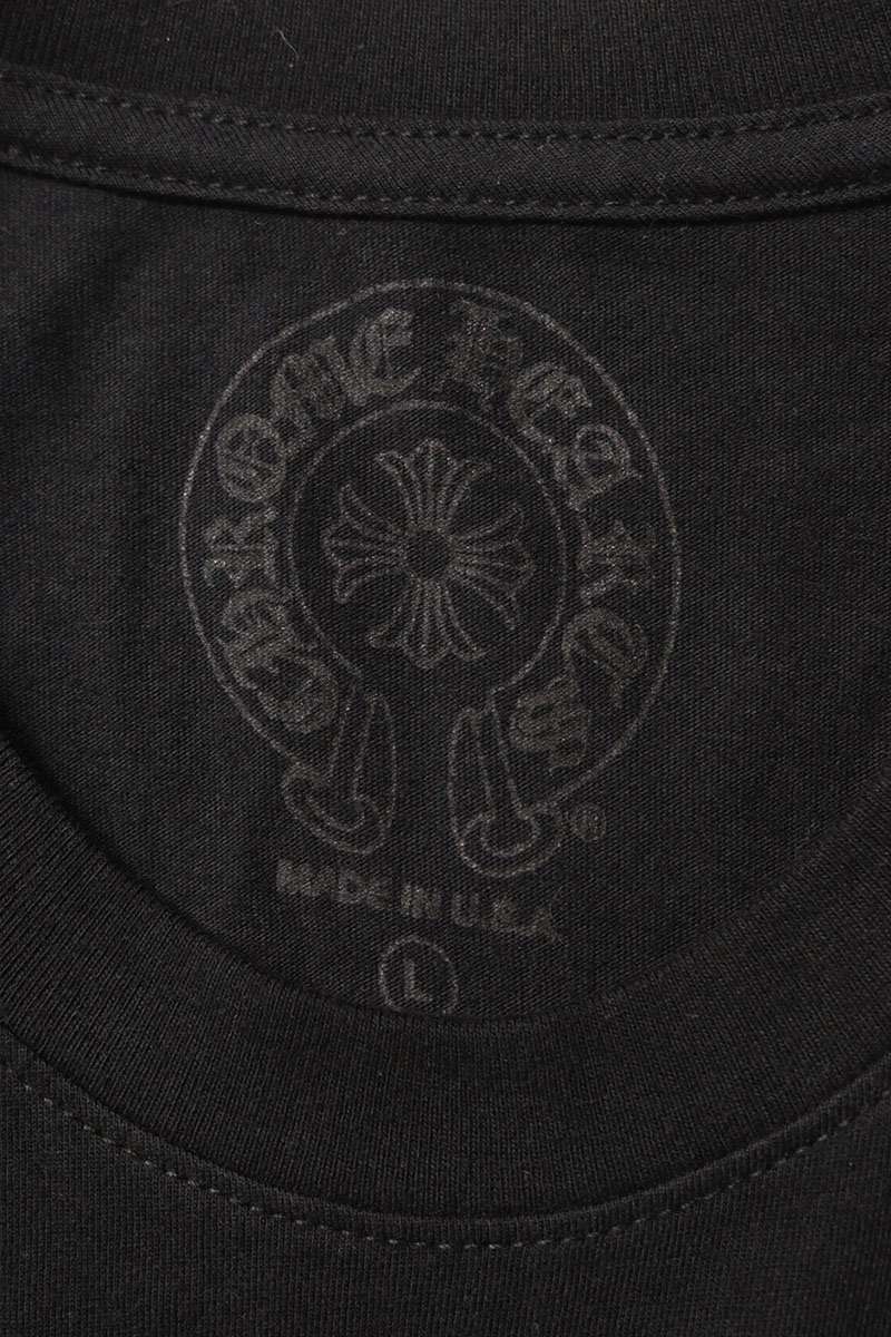Chrome Hearts Back Scroll Label Print Tee Black Size L