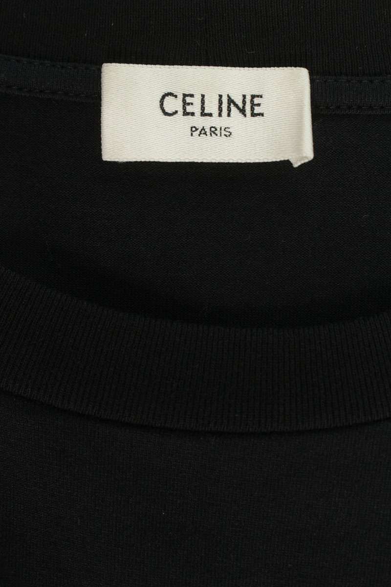 CELINE Studs Logo Print T-shirt Black Size XL