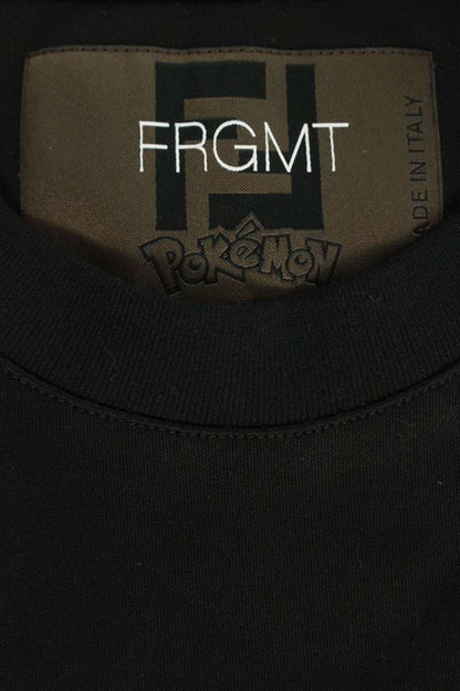 FENDI Character Logo Print T-shirt Black Size XS