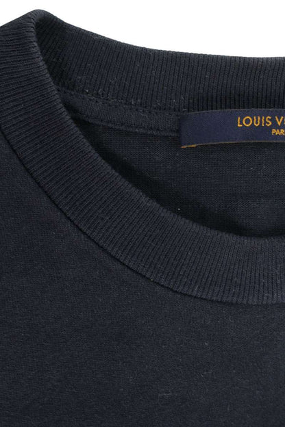 LOUISVUITTON 20AW LV Flower Embroidery Tee Navy Size L