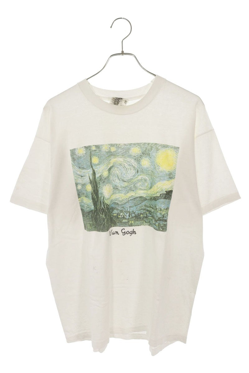 VINTAGE 90s Van Gogh Print T-shirt White Size XL