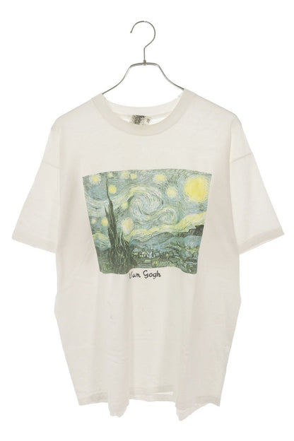 VINTAGE 90s Van Gogh Print T-shirt White Size XL