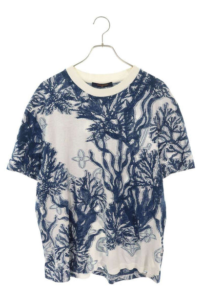 LOUISVUITTON 23AW Graphic Cotton T-Shirt White Navy Size XL