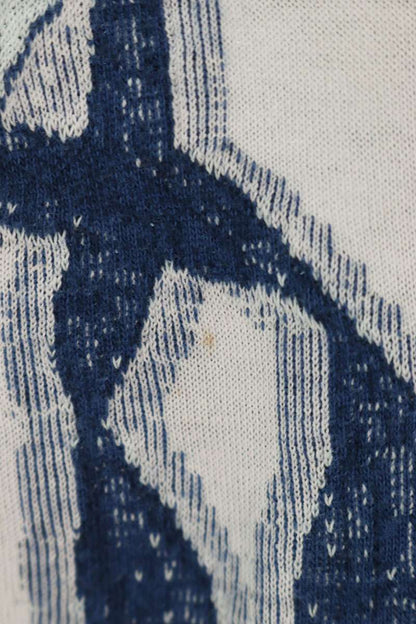 LOUISVUITTON 23AW Graphic Cotton T-Shirt White Navy Size XL