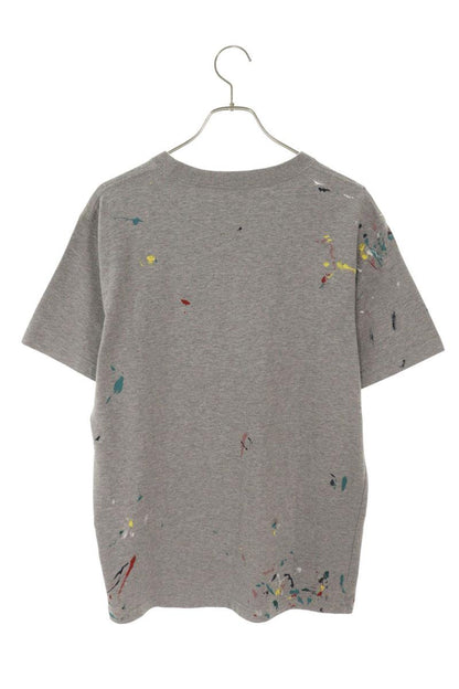 DIOR Logo Embroidery Paint Design T-shirt Gray Size M