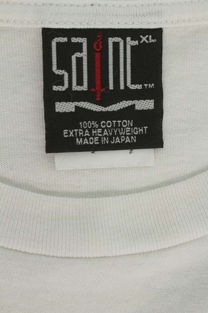 SAINT MICHAEL "COMPLICATED" Print Vintage Tee White Size XL