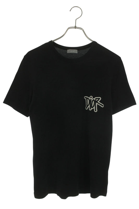 DIOR Double Name Logo Patch T-Shirt Black Size S