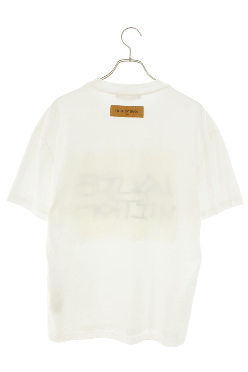 LOUISVUITTON Graffiti Logo Embroidered T-shirt White Size M