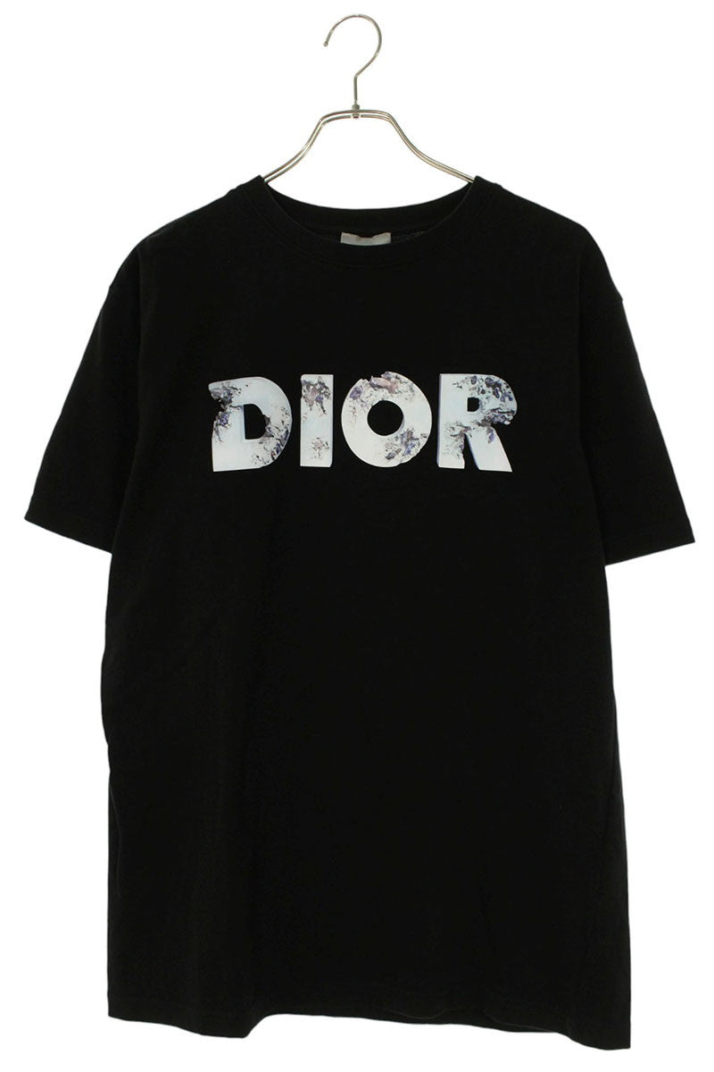 DIOR Double Name Logo Print T-Shirt Black Size M