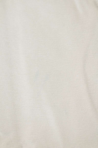 BALENCIAGA Distressed Logo Print T-shirt Beige Size L