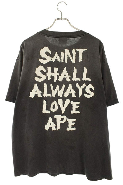 A BATHING APE x SAINT MICHAEL Double Name Vintage Tee Size L