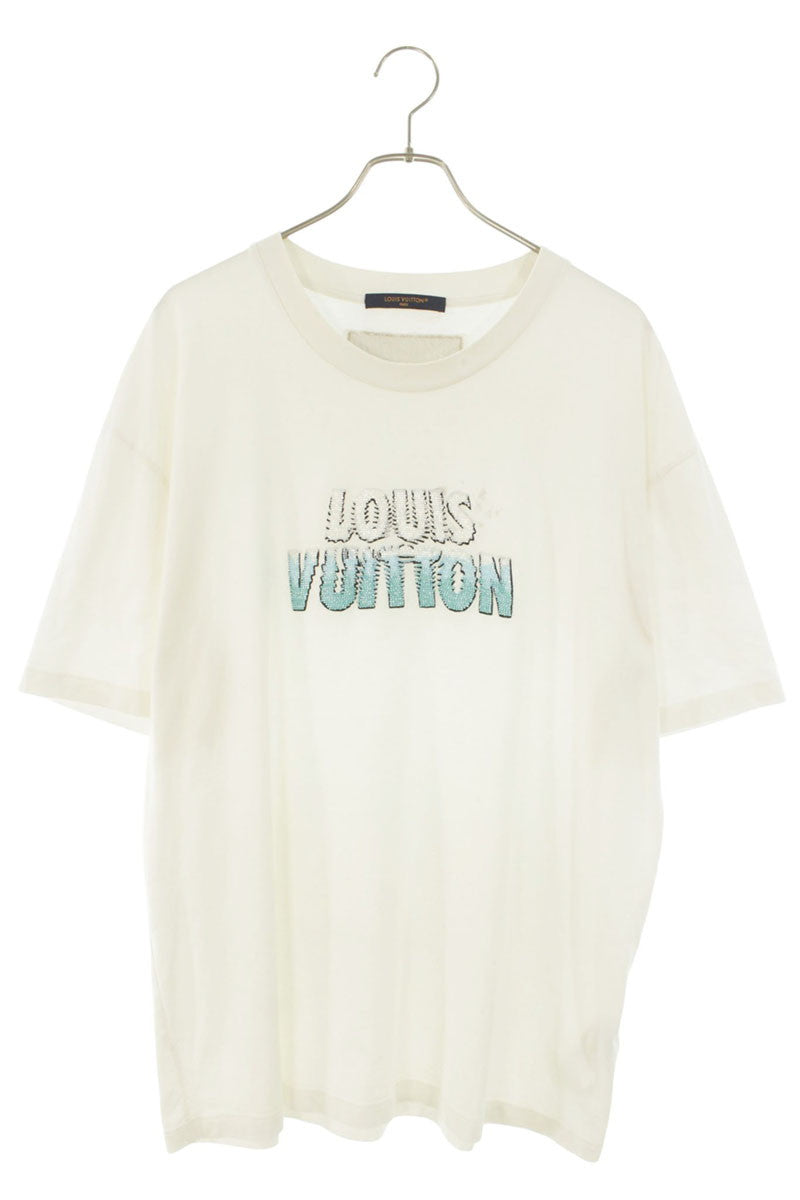 LOUISVUITTON 23AW Embroidered Beads Logo T-shirt Size 4L