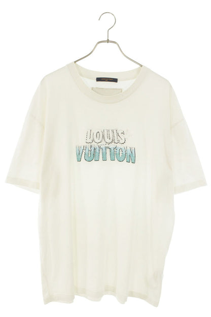 LOUISVUITTON 23AW Embroidered Beads Logo T-shirt Size 4L