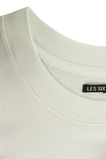 LES SIX BAD GUY Print T-Shirt White Size XS