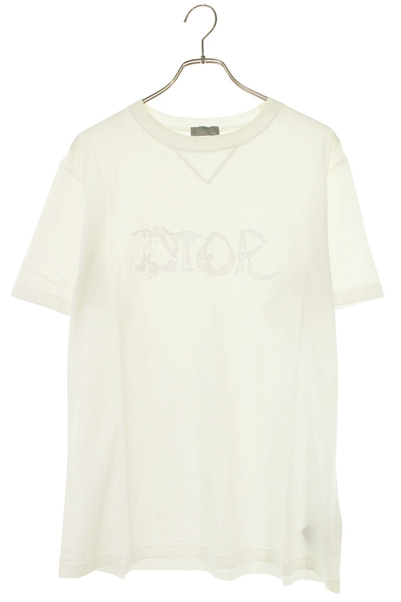 DIOR Logo Embroidered T-Shirt White Size M