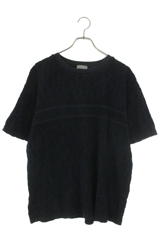 Dior HOMME Terry Cloth Oblique T-Shirt Black Size M