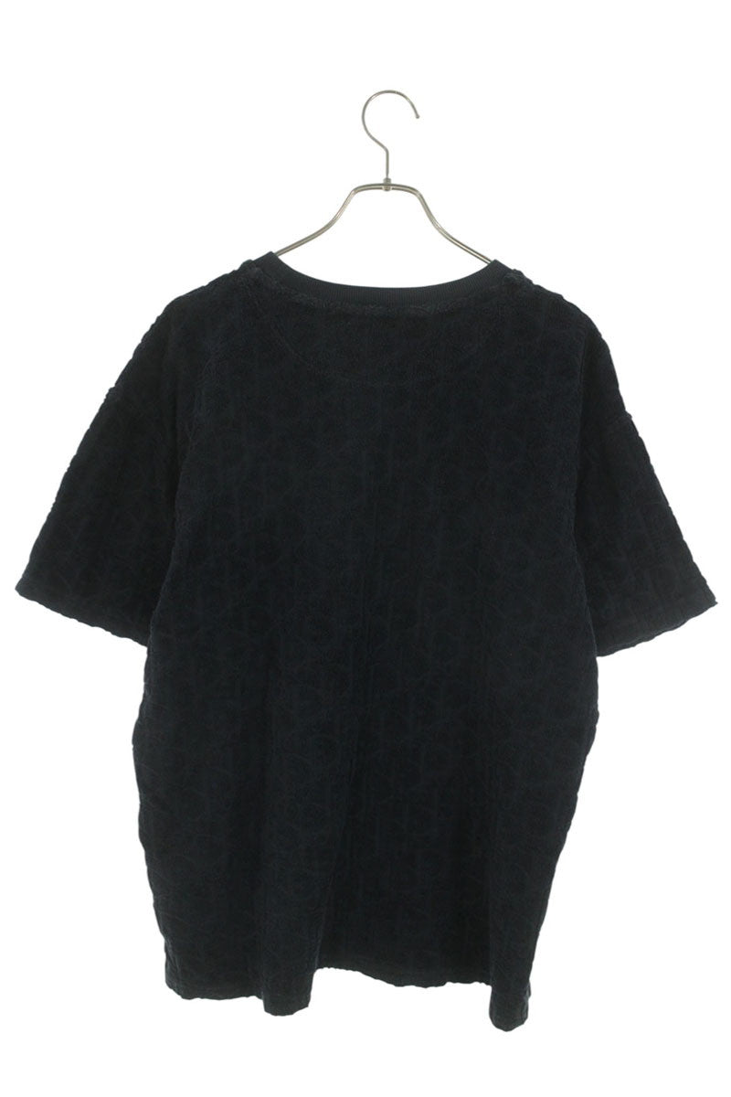 Dior HOMME Terry Cloth Oblique T-Shirt Black Size M
