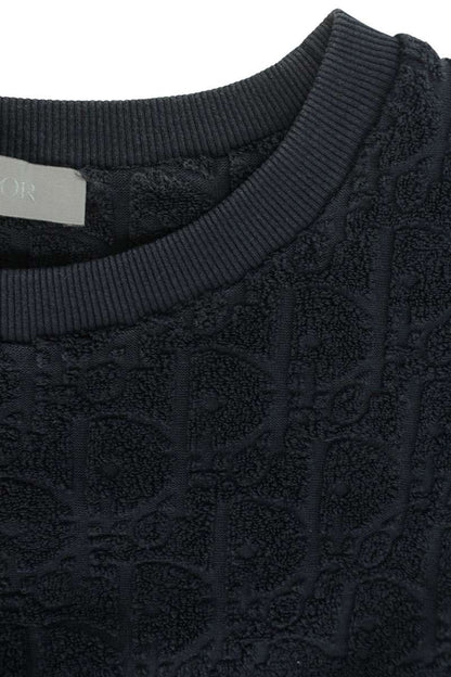 Dior HOMME Terry Cloth Oblique T-Shirt Black Size M
