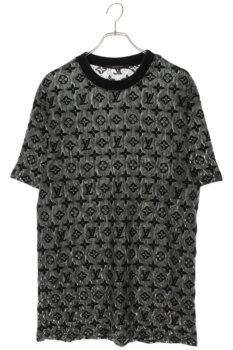 LOUISVUITTON Monogram Sheer Cotton Tee Black Size XL