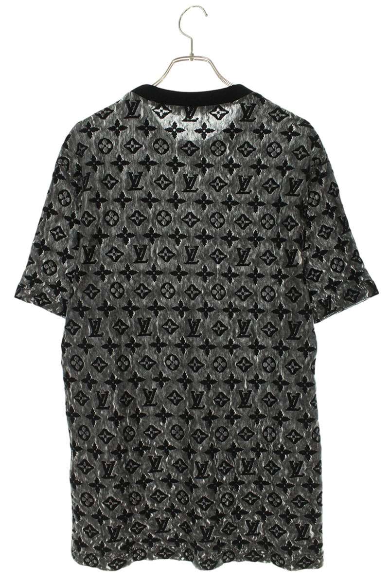 LOUISVUITTON Monogram Sheer Cotton Tee Black Size XL
